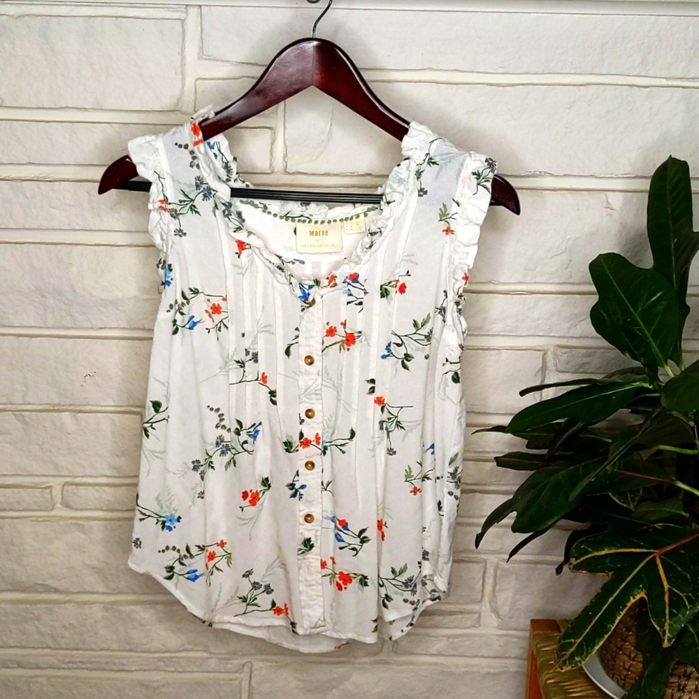 Maeve (Anthropologie) floral top - EUC